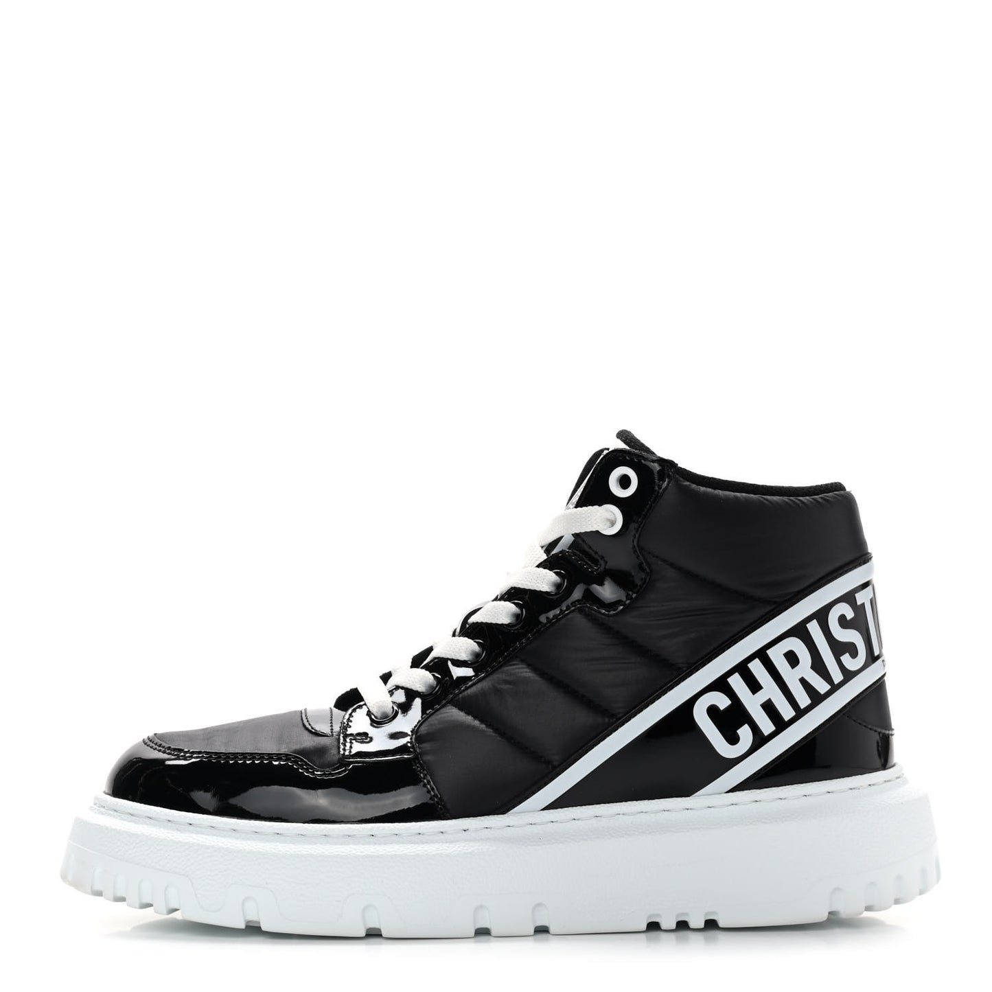 Nylon Fabric Womens D-Player High Top Sneakers 37 Black