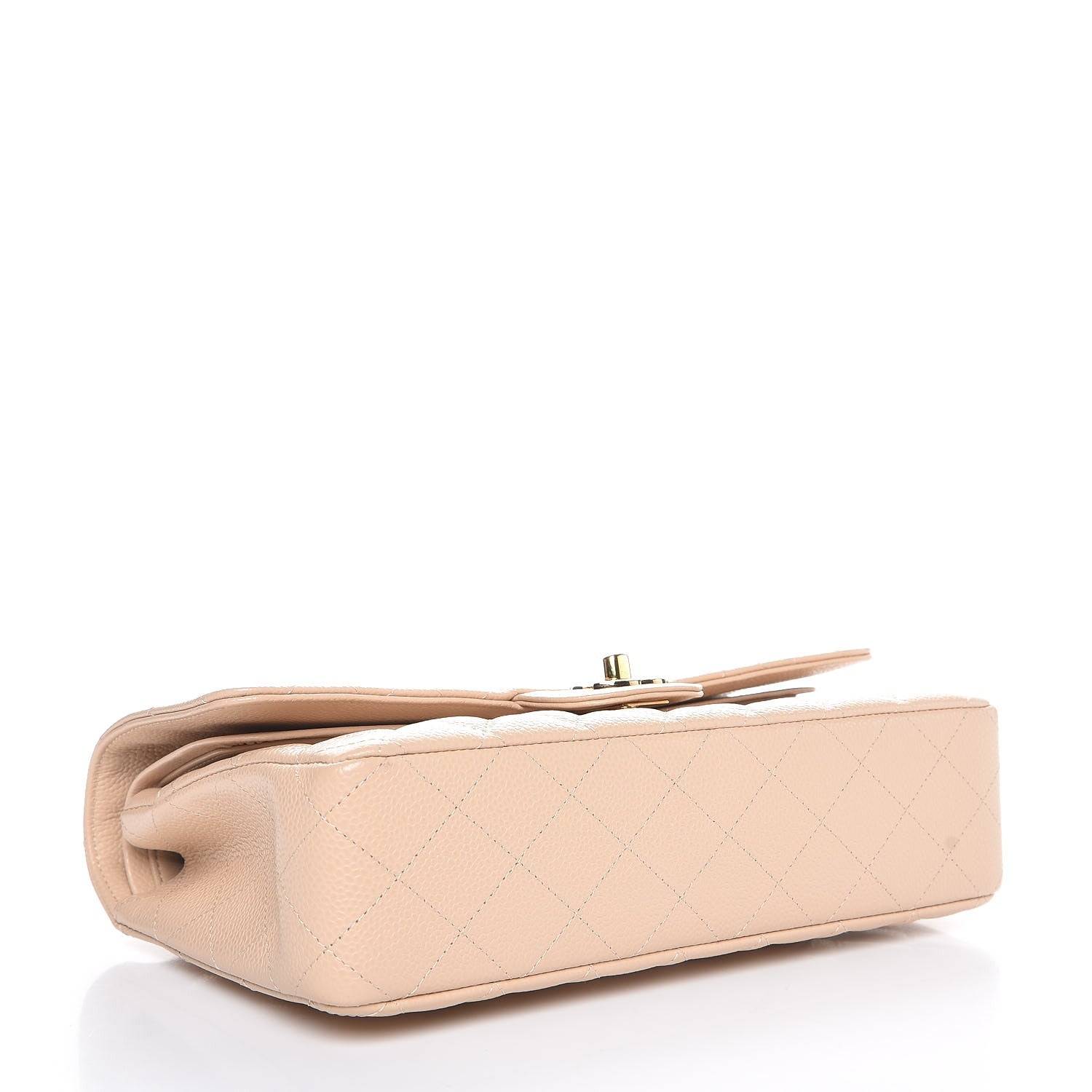 Chanel Caviar Quilted Medium Double Flap Beige Clair 4 of 8