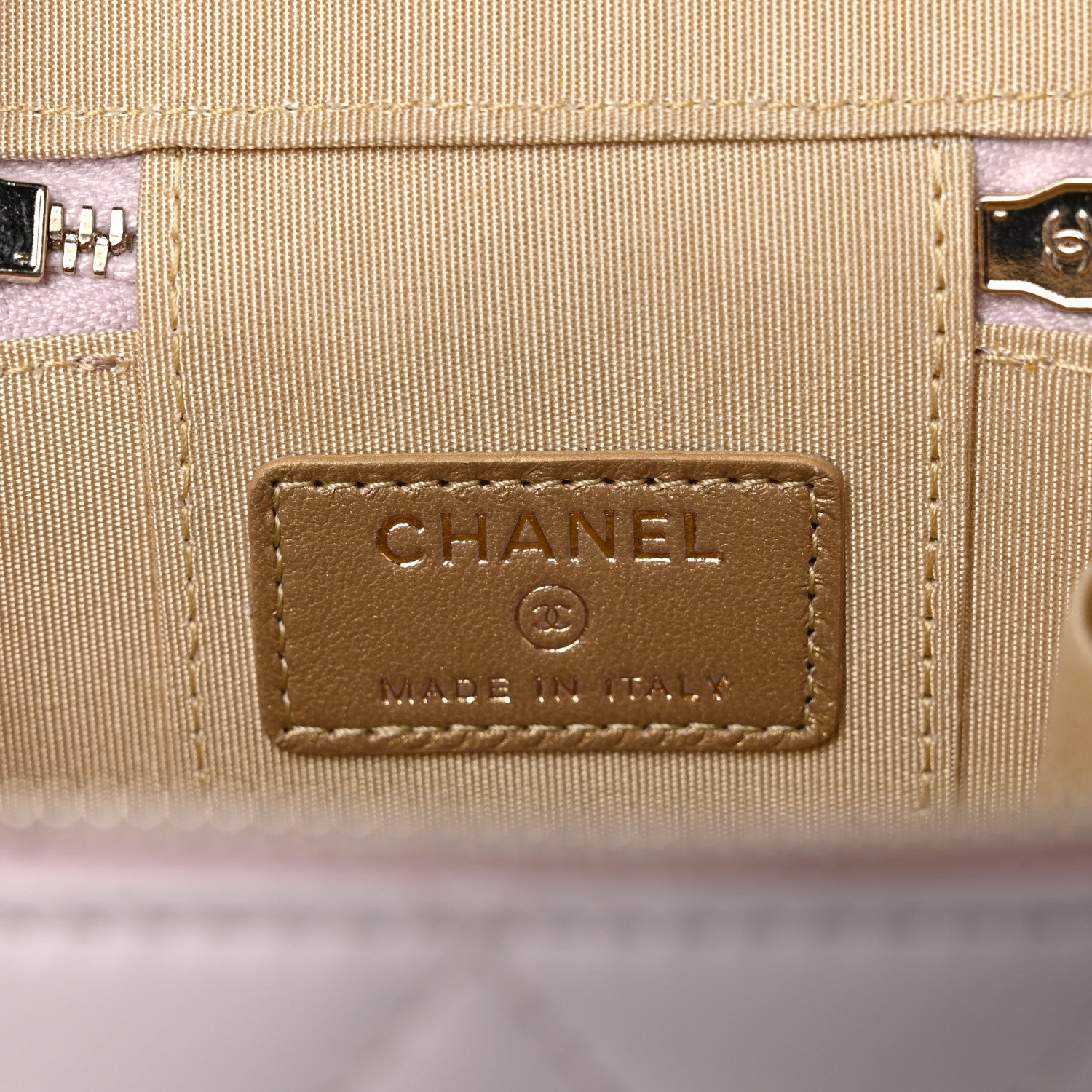 Chanel Lambskin Quilted Pearl Crush Mini Vanity Case With Chain Light Purple 6 of 9