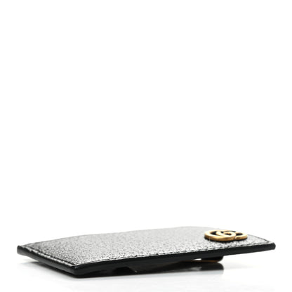 Gucci Calfskin Boar Effect GG Marmont Card Holder Money Clip Black 4 of 7