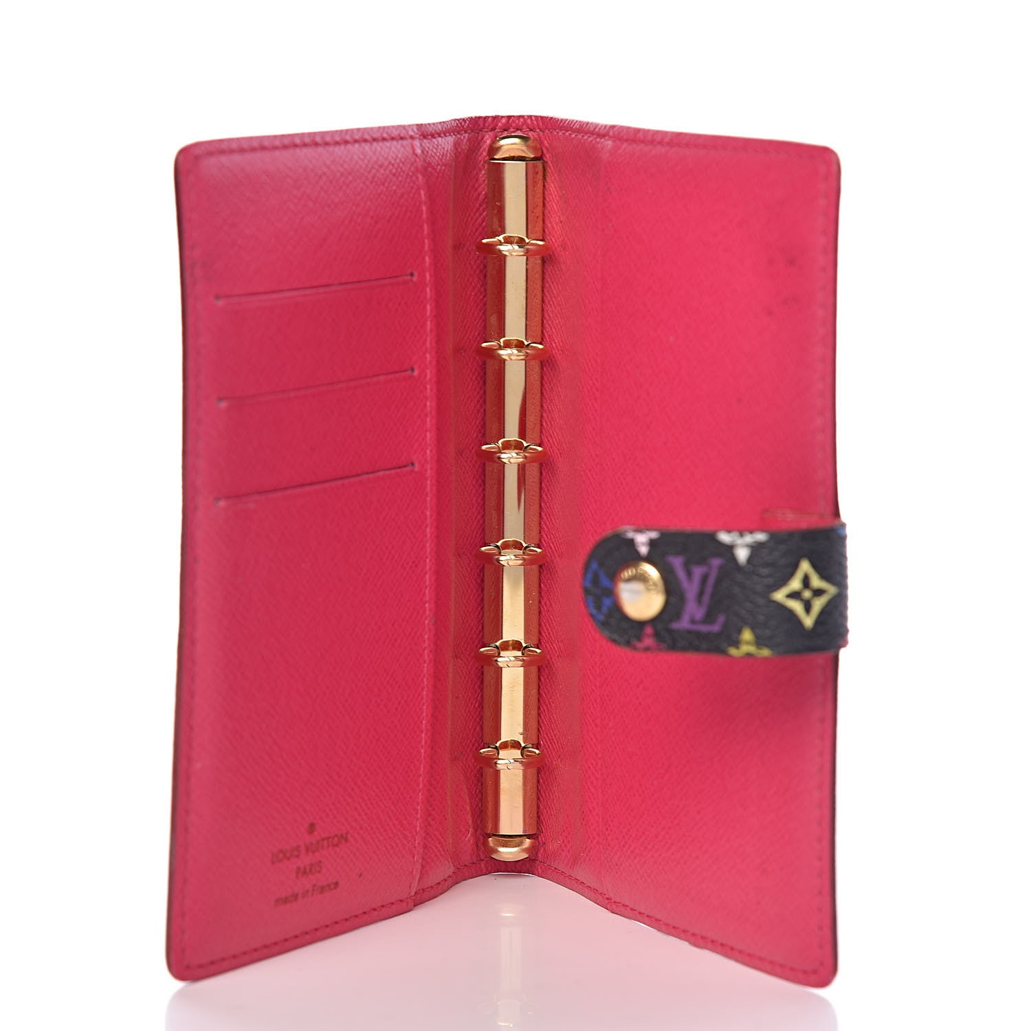 Louis Vuitton Monogram Multicolor Small Ring Agenda Cover Black Grenade 5 of 7