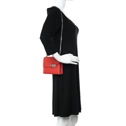 Hermes Chevre Mysore Mini Verrou Chaine Bag Rouge Tomate 2 of 12