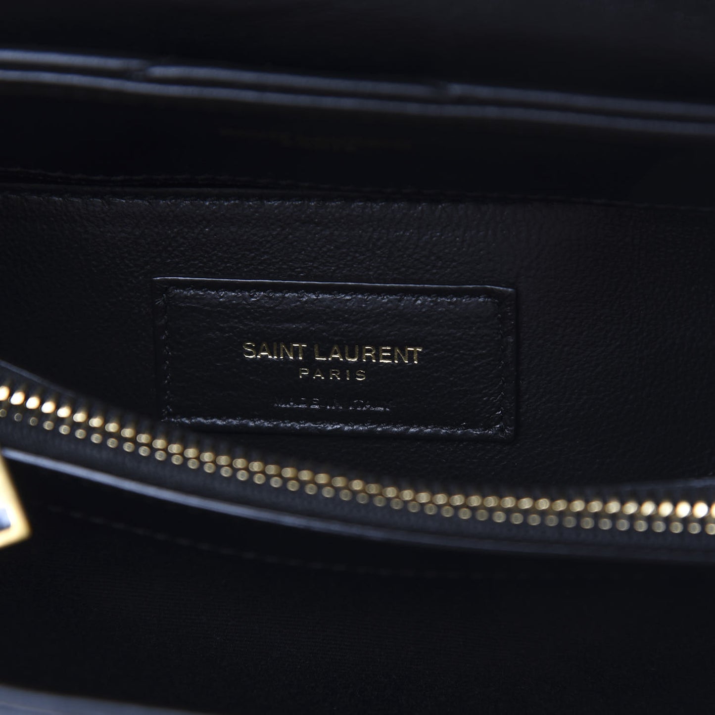 Calfskin Y Quilted Monogram Small Loulou Chain Satchel Black
