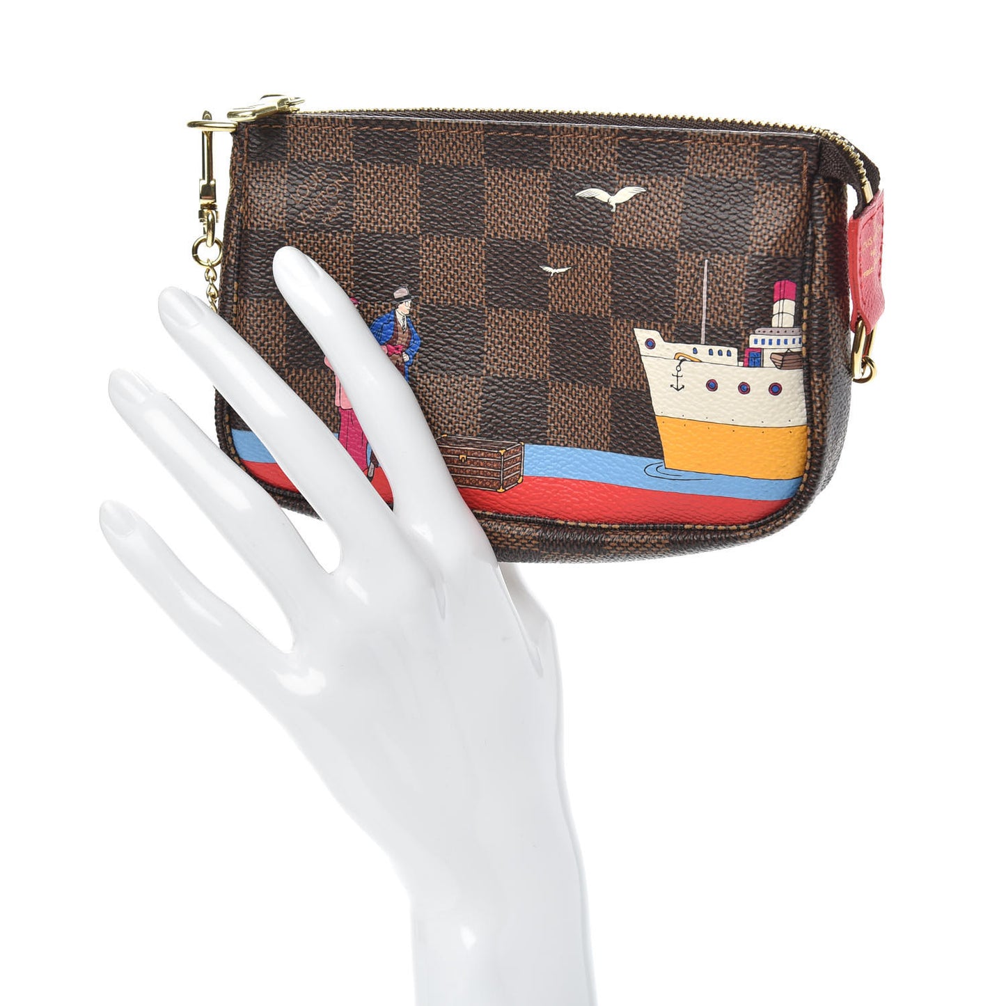 Damier Ebene 2016 Christmas Animation Mini Pochette Accessories