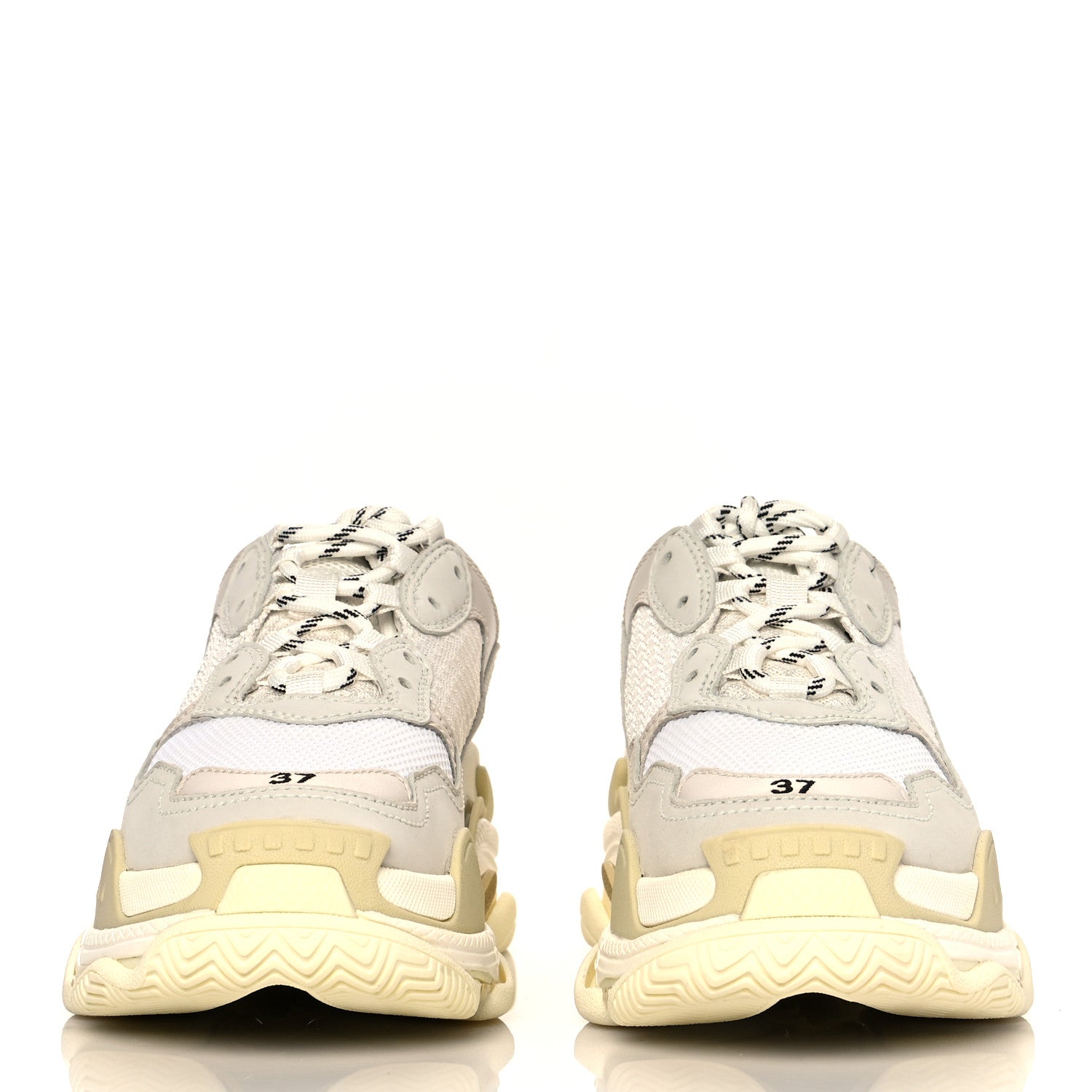 Balenciaga Fabric Mesh Womens Triple S Sneakers 37 White 2 of 7
