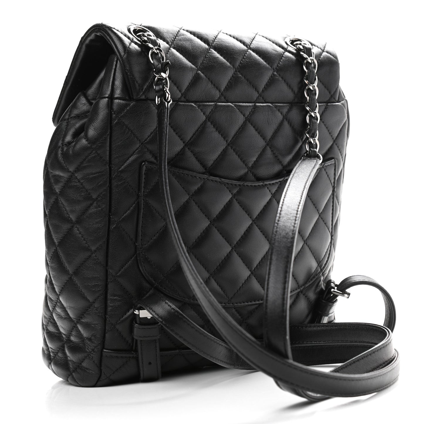 Lambskin Quilted Small Urban Spirit Backpack Black