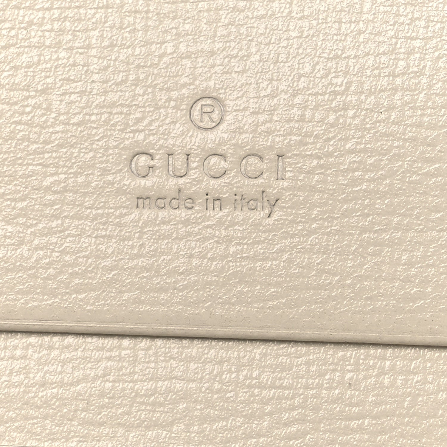 Gucci GG Supreme Monogram Azalea Calfskin Horsebit 1955 Card Case Wallet Beige Ebony Mystic White 7 of 10