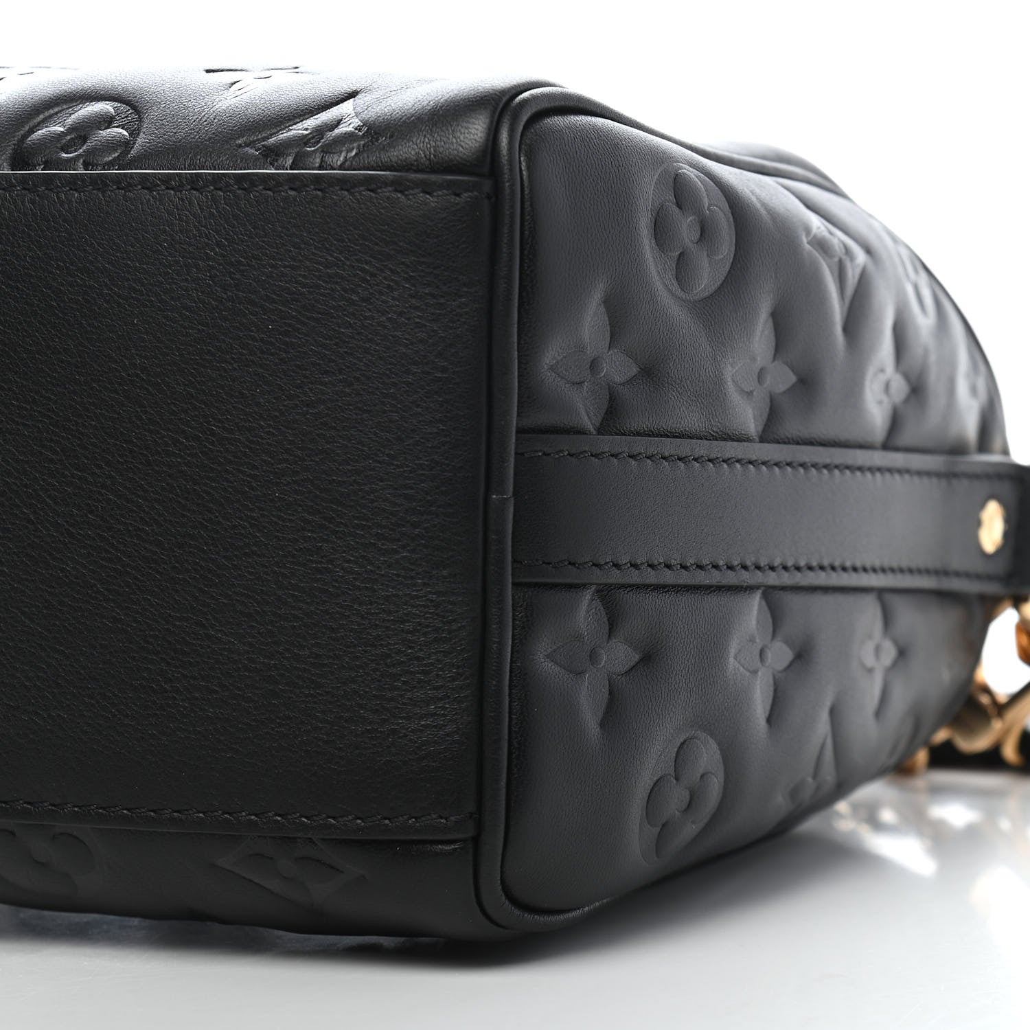 Louis Vuitton Lambskin Embossed Monogram Speedy 22 Bandouliere Black 8 of 8