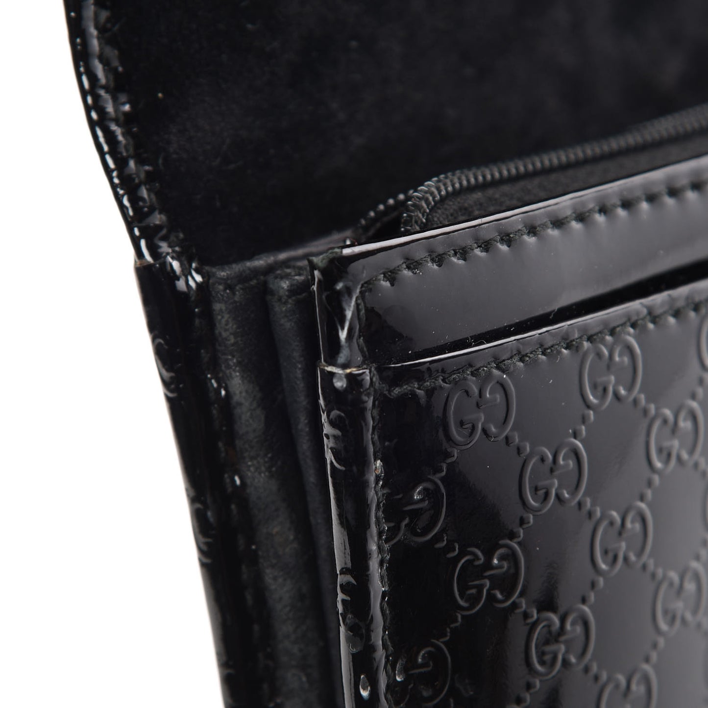 Patent Microguccissima Nice Wallet Black