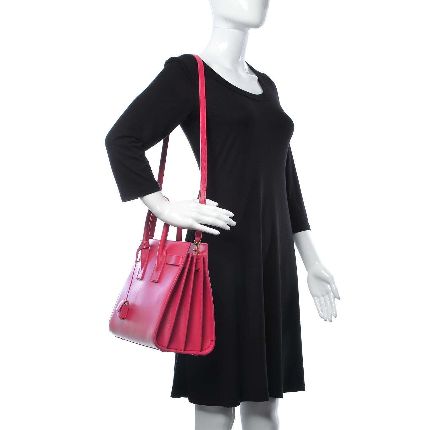 Saint Laurent Calfskin Small Sac De Jour Bubblegum 2 of 8