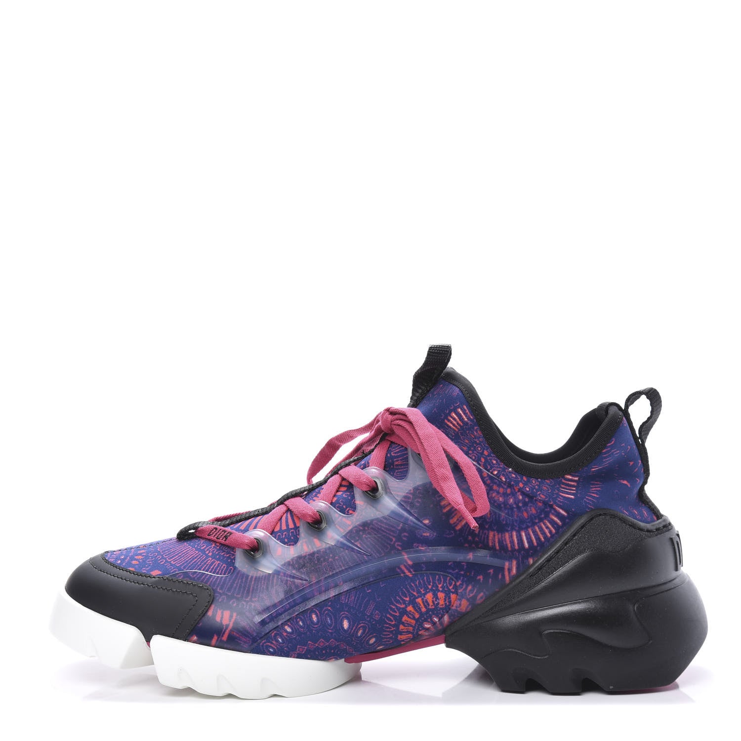 Christian Dior Technical Fabric Rubber Womens Fireworks D-Connect Sneakers 40 Deep Blue Pink 2 of 8