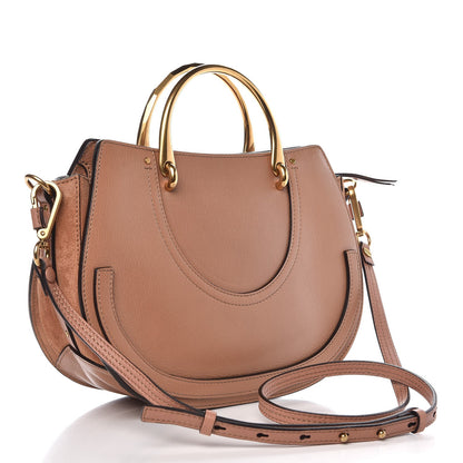 Chloe Calfskin Suede Medium Pixie Shoulder Bag Nougat 3 of 6