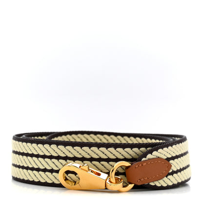 Hermes Toile Swift 25mm Sangle Cordage Shoulder Strap Prunoir Jaune Milton Gold 1 of 5