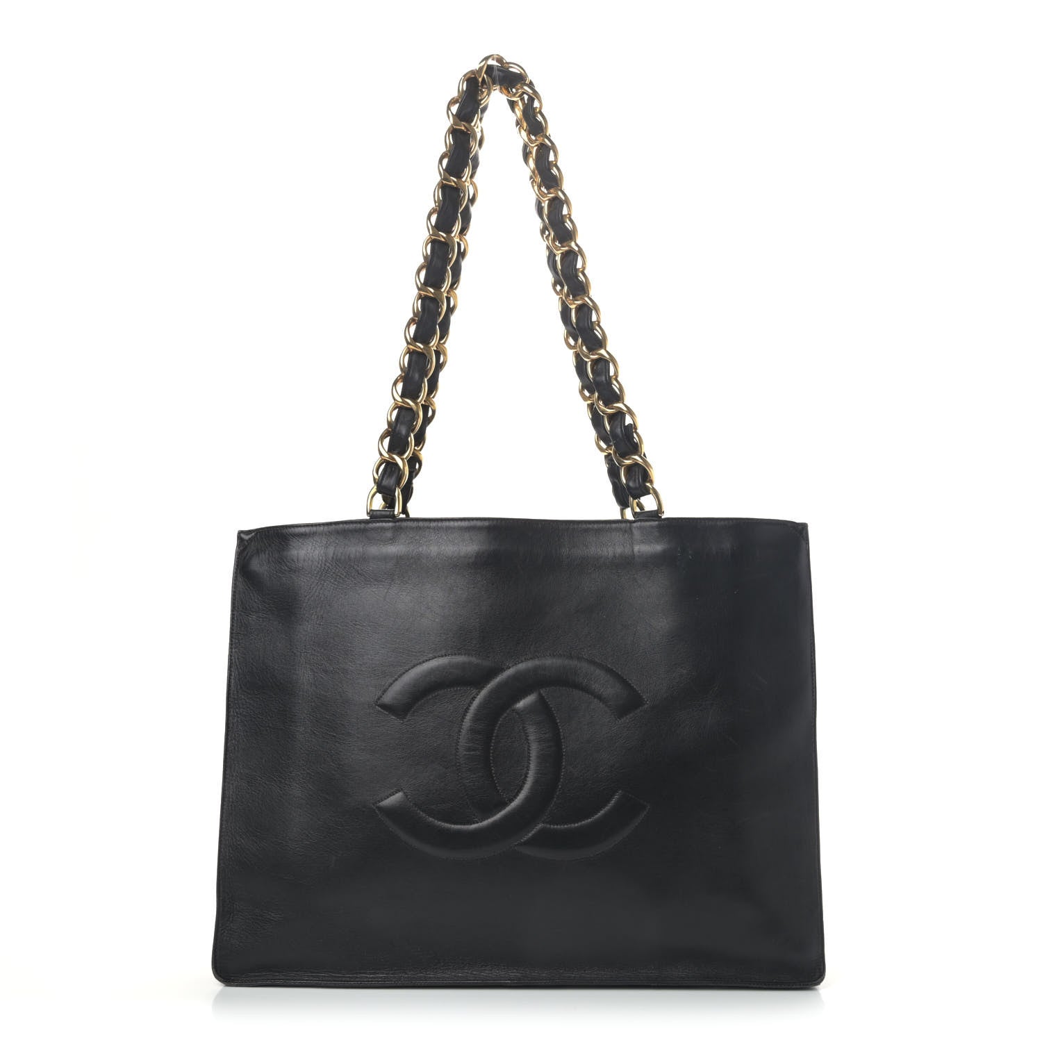 Chanel Lambskin CC Tote Black 1 of 9
