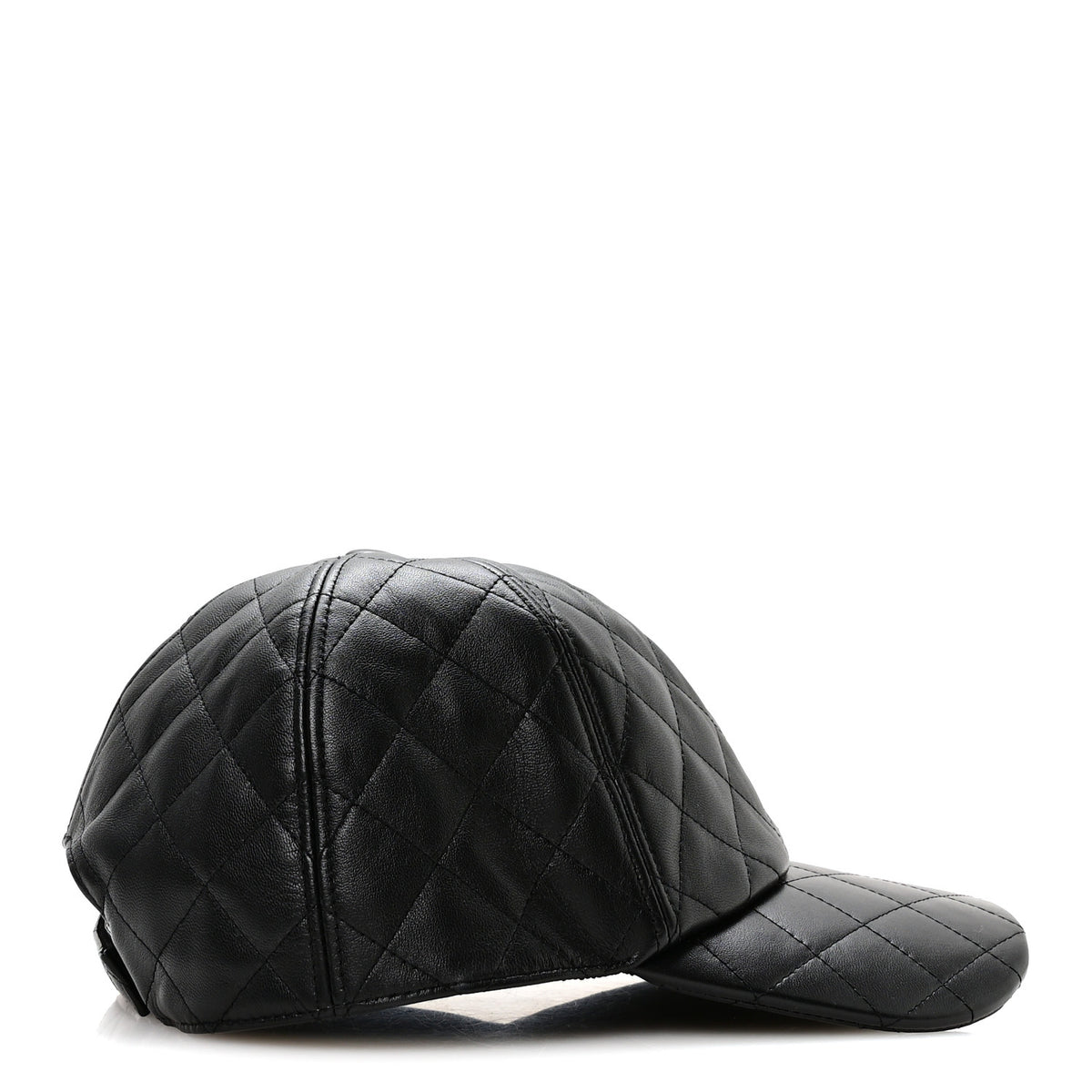 Chanel Lambskin Quilted CC Cap Hat Black 4 of 9