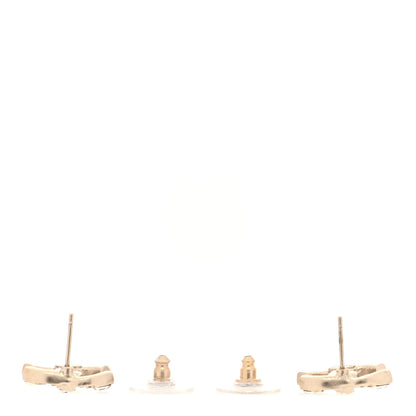 Chanel Crystal Baguette CC Earrings Gold 3 of 4