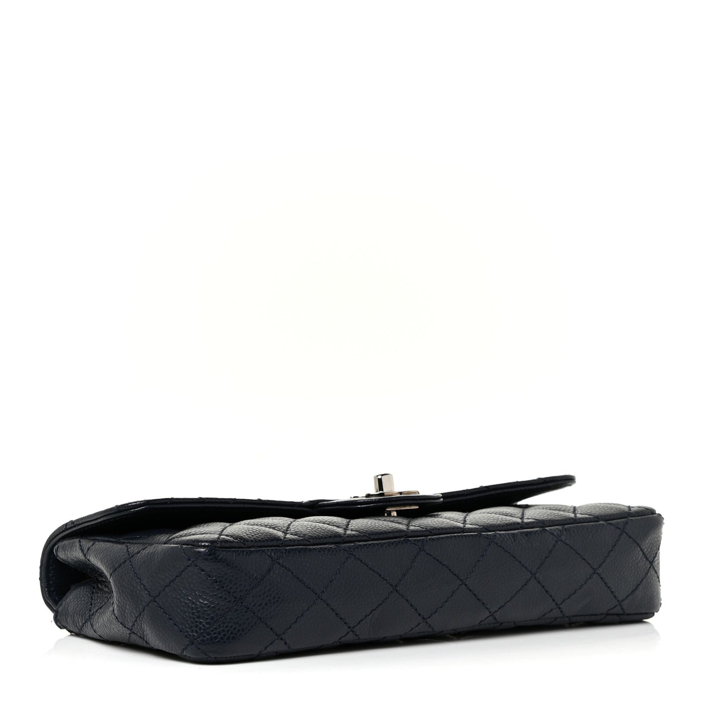 Caviar Quilted East West Flap Navy