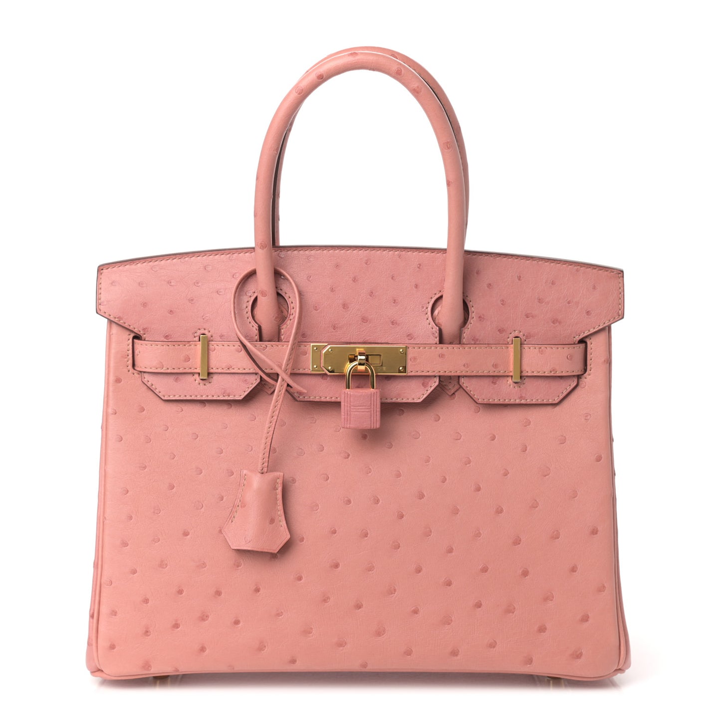 Ostrich Birkin 30 Terre Cuite