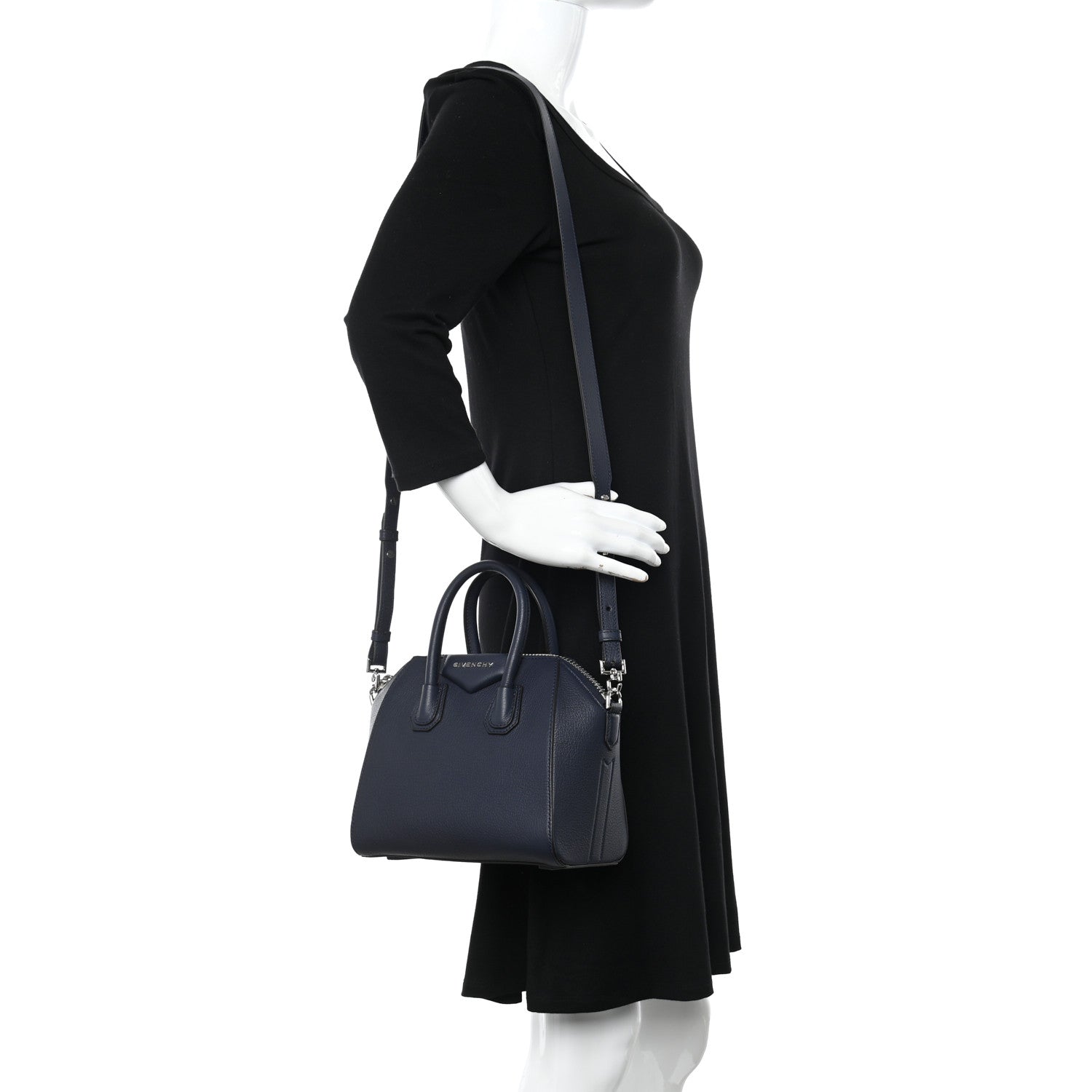 Givenchy Sugar Goatskin Mini Antigona Night Blue 2 of 10