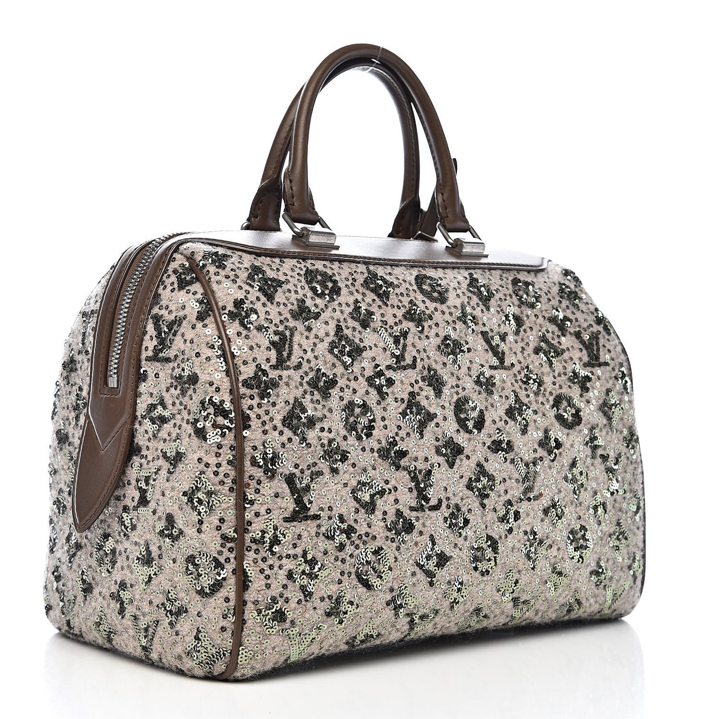 Sequin Monogram Sunshine Express Speedy Kaki