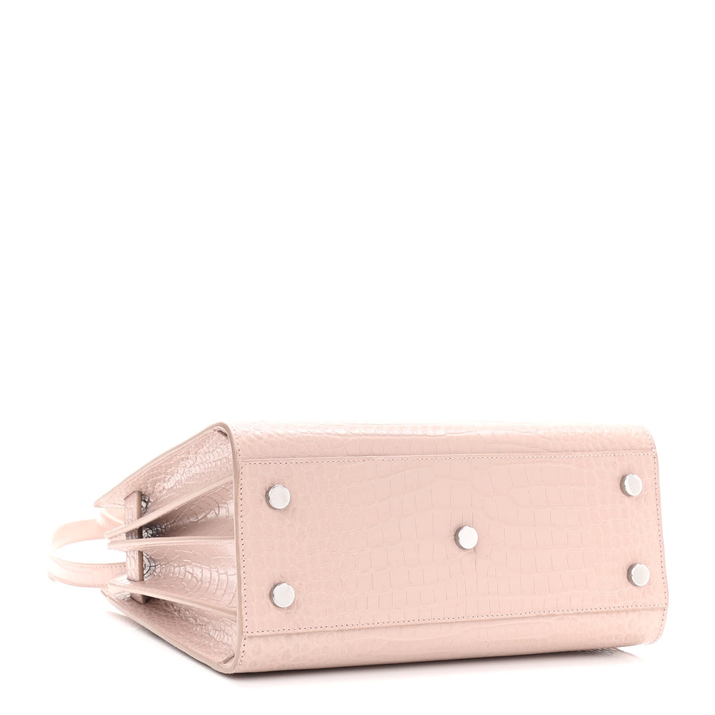 Calfskin Crocodile Embossed Baby Sac De Jour Rose Antic