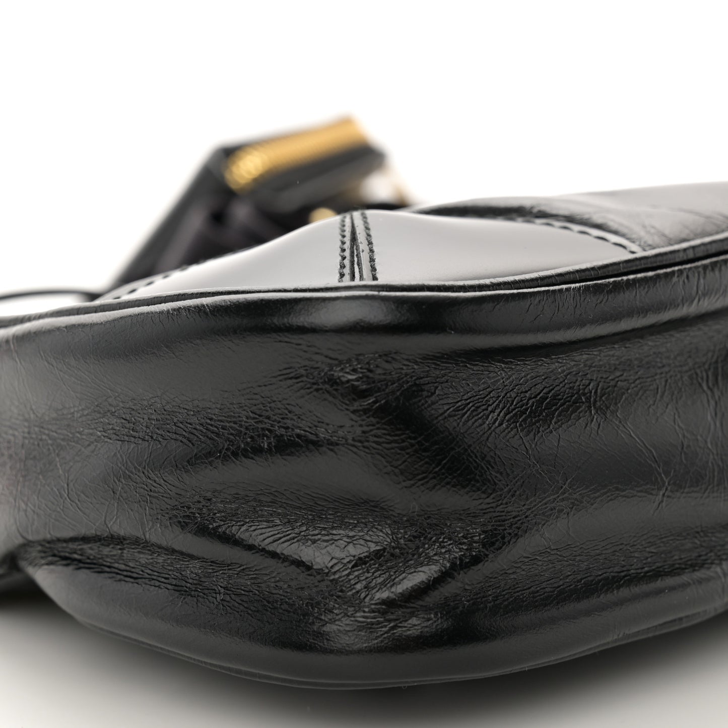 Patent Naplak Re-Edition 2005 Shoulder Bag Black