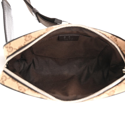 Gucci Monogram Dollar Calfskin Belt Bag Beige Ebony Testa di Moro Marrone Scuro 5 of 10