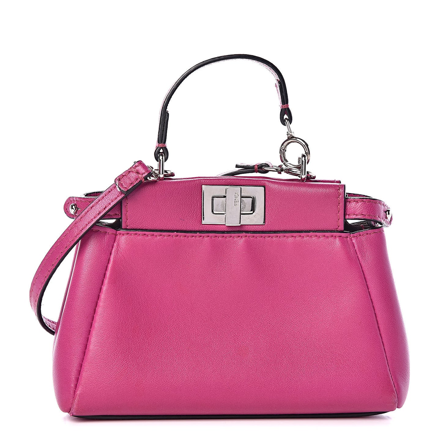 Nappa Micro Peekaboo Iconic Satchel Magenta