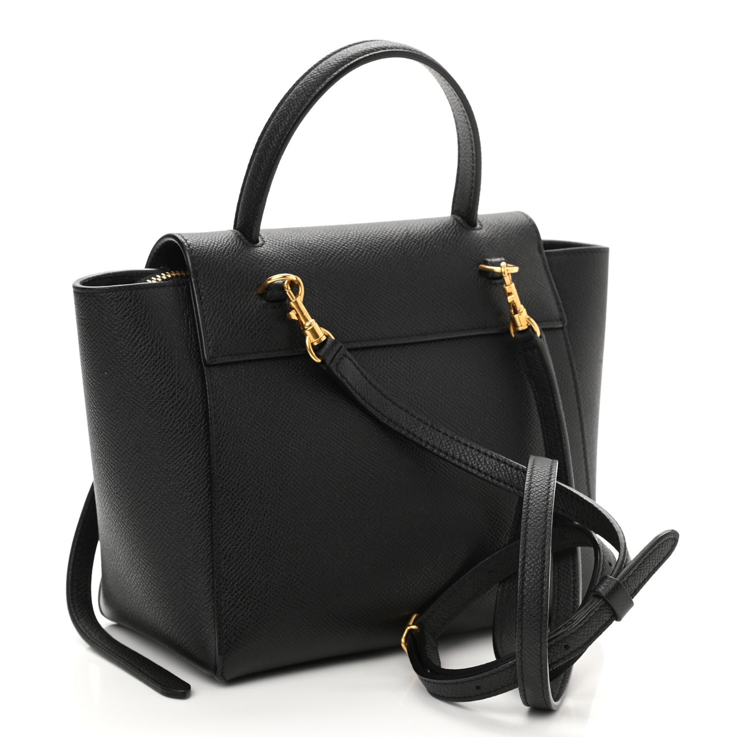 Grained Calfskin Nano Belt Bag Black