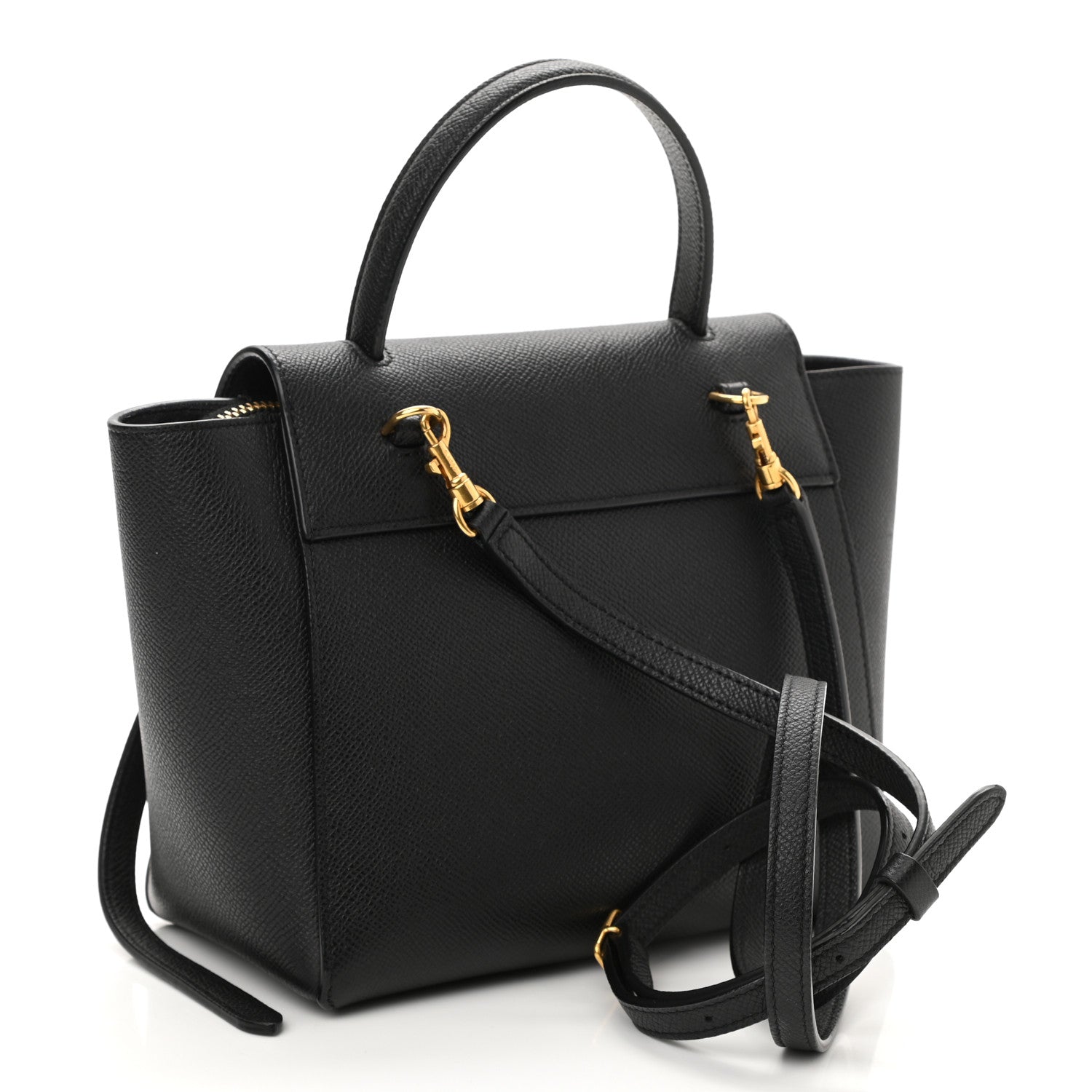 Celine Grained Calfskin Nano Belt Bag Black 3 of 10