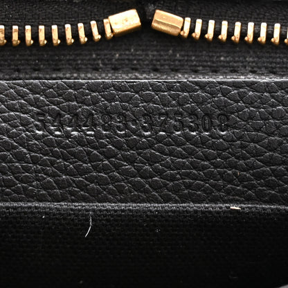 Alexander McQueen Pebbled Calfskin Mini Skull Padlock Zip Around Tote Black 7 of 15