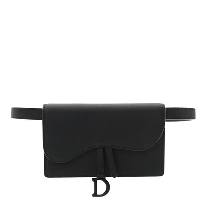 Christian Dior Ultra Matte Calfskin Saddle Belt Bag Black 1 of 9