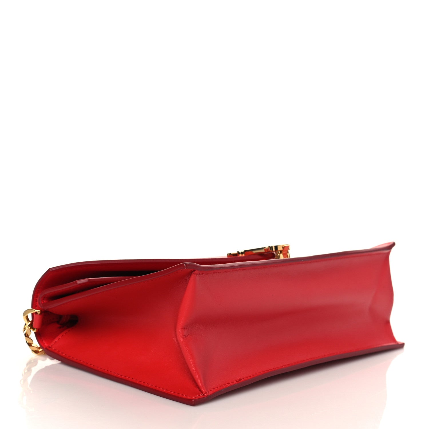 Burberry Calfskin Small TB Envelope Chain Clutch Bag Bright Red 4 of 9