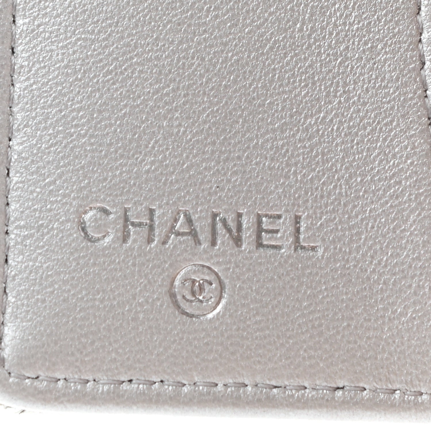 Chanel Metallic Caviar Quilted Classic 4 Key Holder Wallet Silver 8 of 10