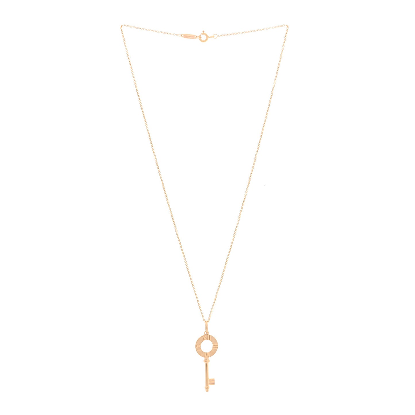 18K Rose Gold Atlas Key Pendant Necklace