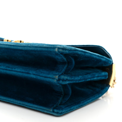 Miu Miu Velluto Matelasse Confidential Chain Shoulder Bag Cobalto 10 of 10