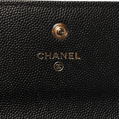 Chanel Caviar Quilted Large Boy Gusset Flap Wallet Black 6 of 9