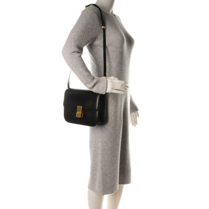 Celine Box Calfskin Medium Classic Box Flap Bag Black 2 of 7