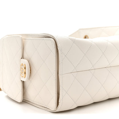 Chanel Caviar Quilted Small Chanel 25 Handbag White 9 of 11