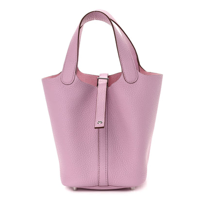 Hermes Taurillon Clemence Picotin Lock 18 PM Mauve Sylvestre 1 of 8