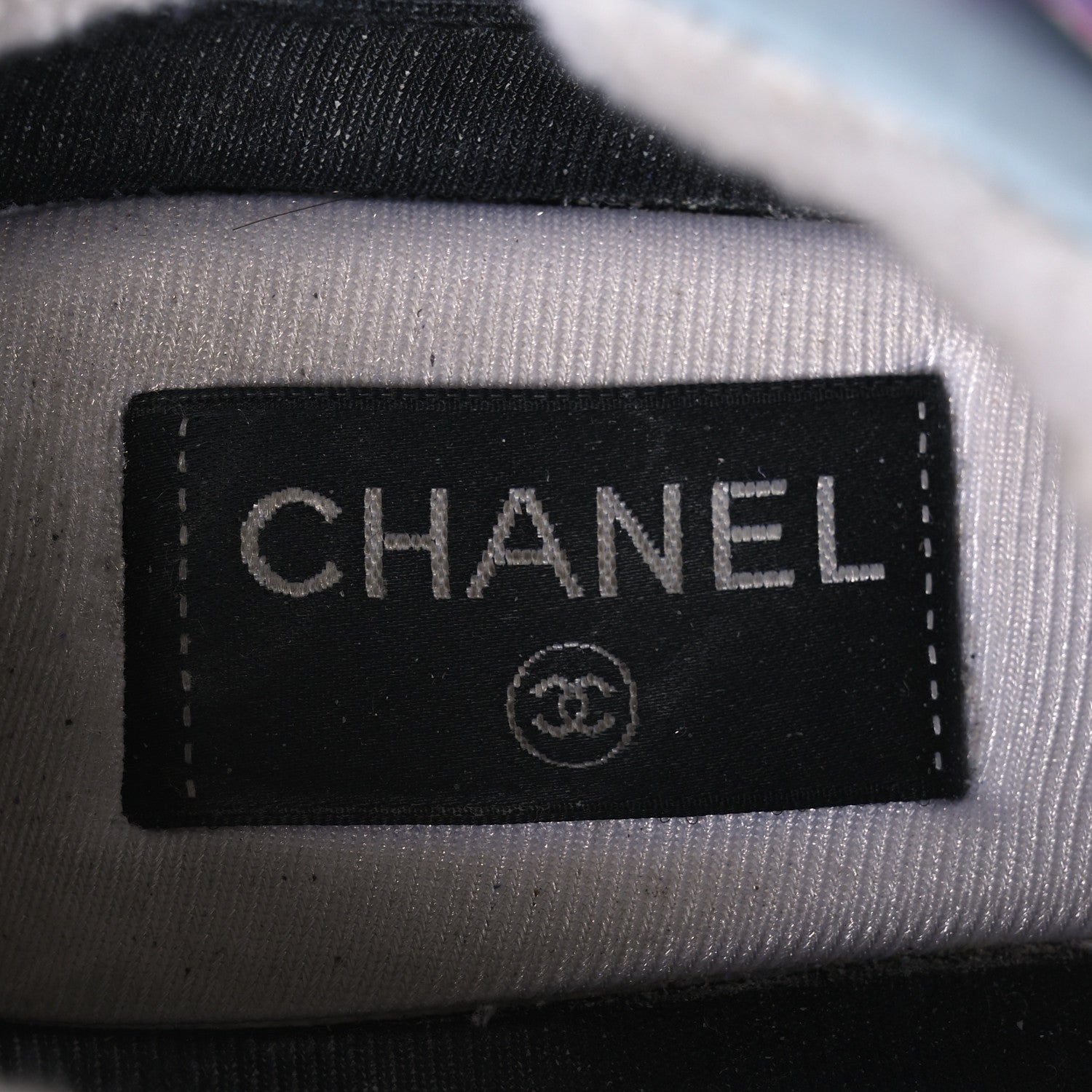 Chanel Nylon Calfskin Suede CC Womens Sneakers 40 Light Blue 9 of 13