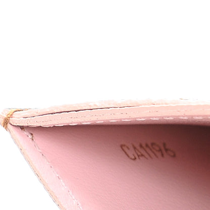 Louis Vuitton Damier Ebene Caissa Card Holder Rose Ballerine 8 of 9