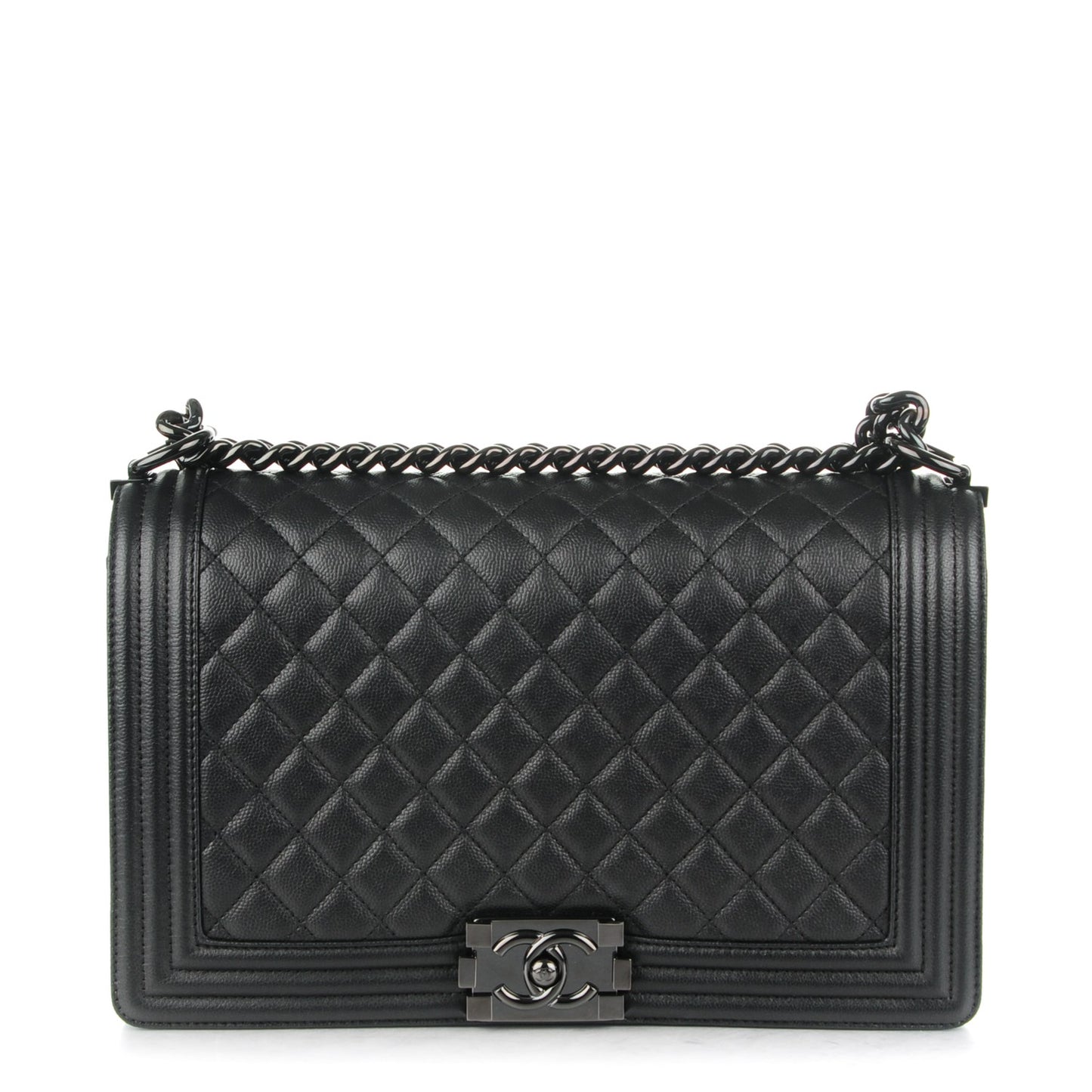 Caviar Quilted New Medium Boy Flap So Black