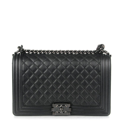 Chanel Caviar Quilted New Medium Boy Flap So Black 1 of 8