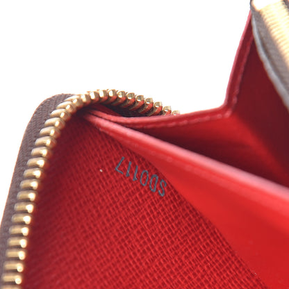 Louis Vuitton Damier Ebene Clemence Wallet Cherry 7 of 8