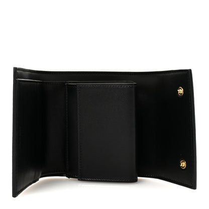 Celine Grained Calfskin Small Tri-Fold Wallet Black 5 of 8
