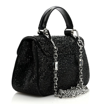 Judith Leiber Crystal Bow Top Handle Black Silver 2 of 8