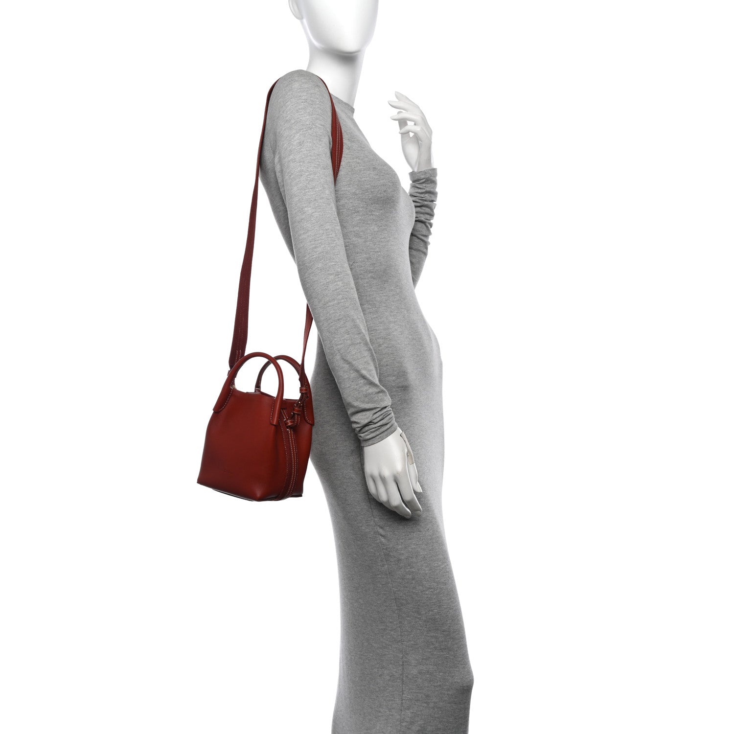 Loro Piana Smooth Calfskin Micro Bale Bag Deep Kummel 2 of 9