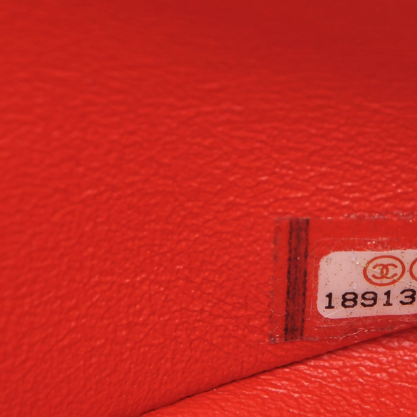 Patent Calfskin Striped Jumbo Double Flap Red