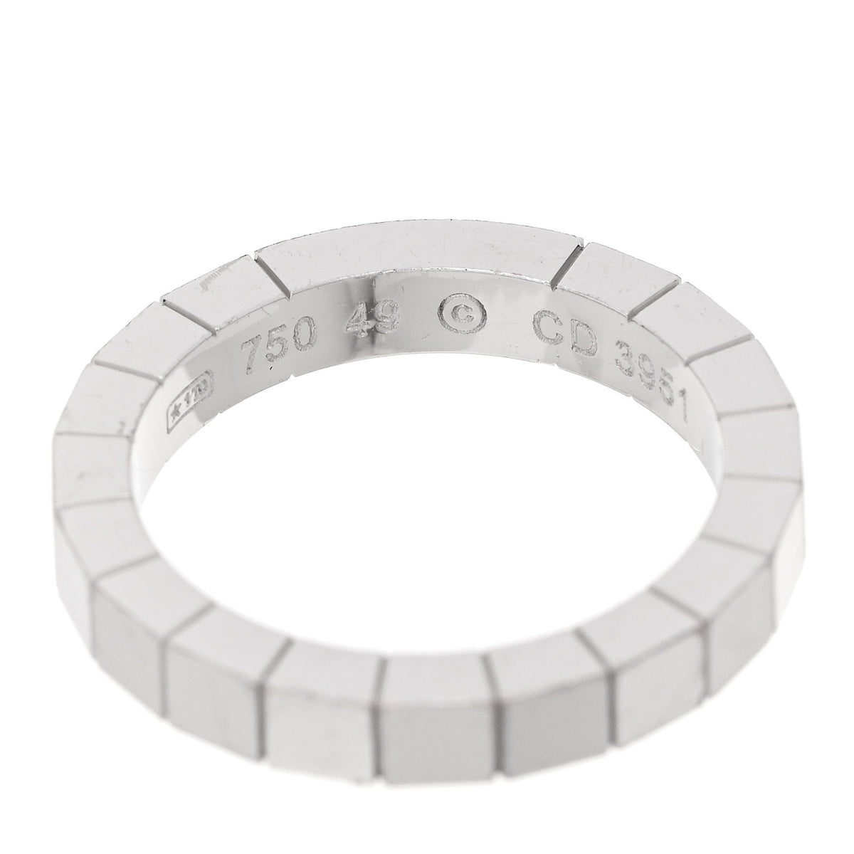 Cartier 18K White Gold Lanieres Ring 49 4.75 4 of 4